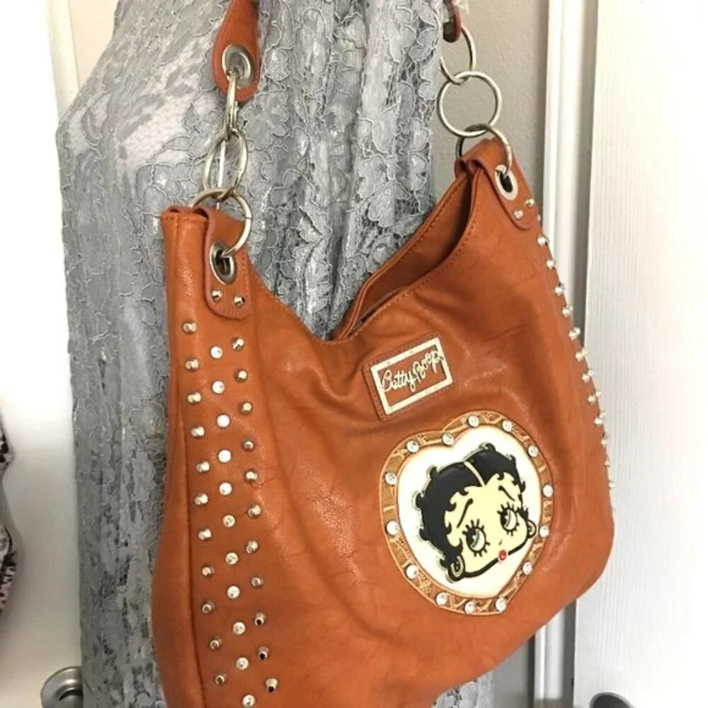 Betty Boop Faux Leather Brown Purse 17x12 - LAST ONE